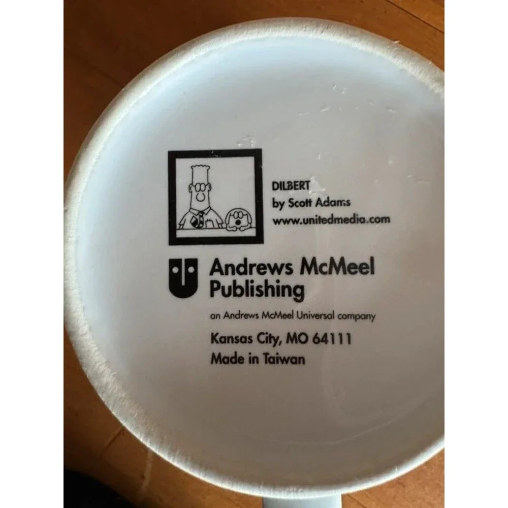 Vintage Dilbert Scott Adam’s Comics Mug “e-male Pumped and Ready to Send”